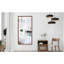 Miroir mural rectangulaire surdimensionné de 60 po x 30 po avec cadre en noyer, cadre en aluminium pour la chambre à coucher, entrée, salle de bain, salon, installation facile et rapide-732337938-732337966