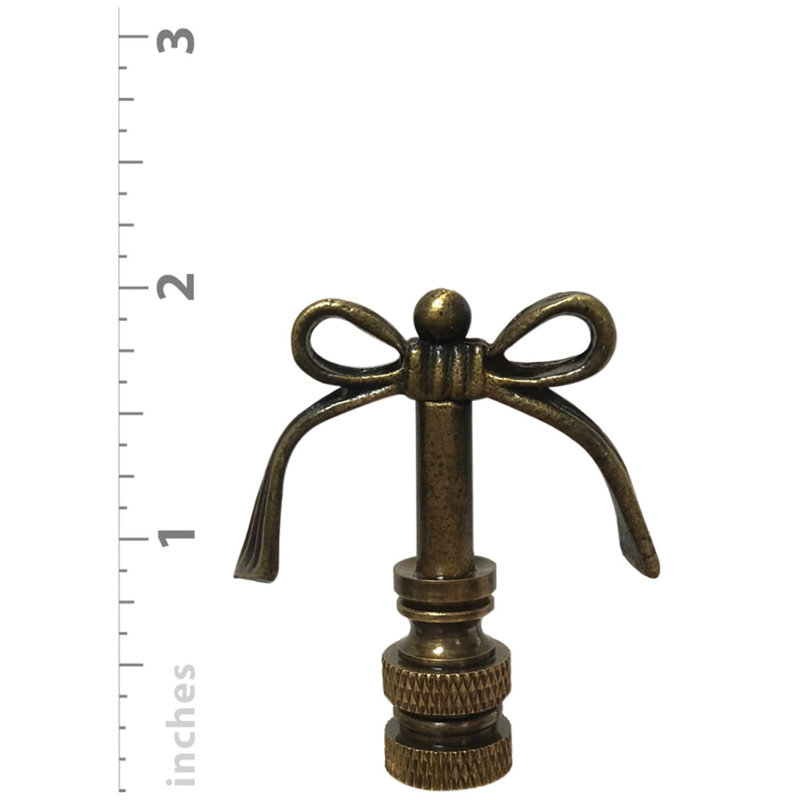 Faîteau de lampe Bow, Laiton antique