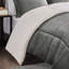 Édredon très grand avec repose-pieds en tissu anthracite