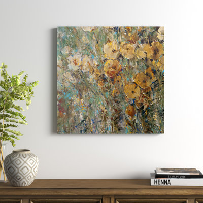 «Amber Poppy Field I», peinture sur toile