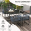 Steel Patio Dining Set Table,