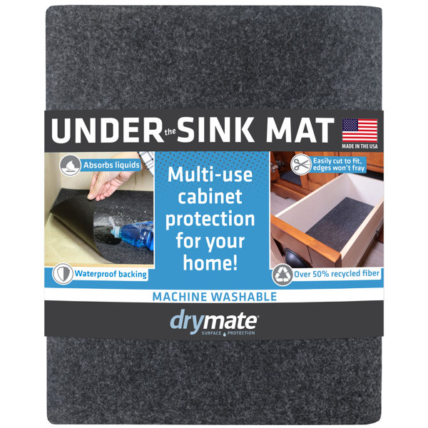 Under Sink Mat Under Sink Mats For Kitchen Silicone Under The Sink Mat 35 X  25 In Kitchen And Bathroom Cabinet Mat Waterproof