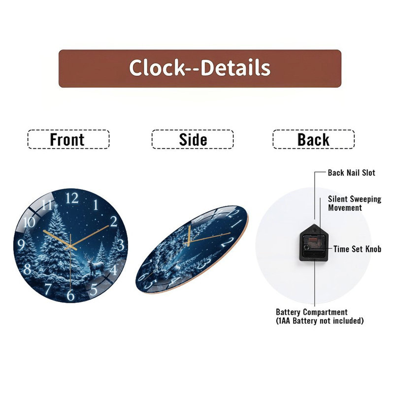 Horloge murale 12 po Winter
