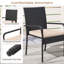 Ensemble de meubles de patio 3 pièces avec plateau de table en verre trempé à 2 niveaux et coussins moelleux bruns-1862186460