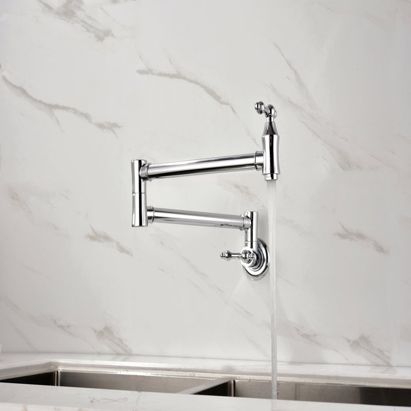Robinet remplisseur de pot mural, Chrome chrome