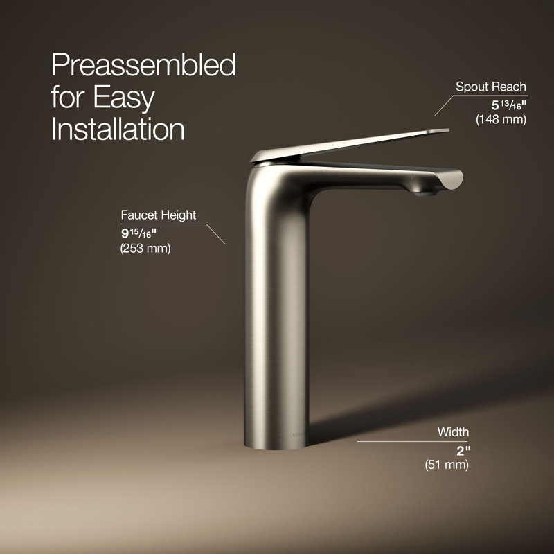 Avid Single-Handle Bathroom Sink Faucet, Vibrant Brushed Nickel