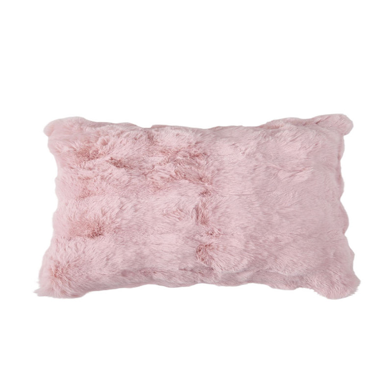 Cotton Rectangular Backrest Cushion, Pink