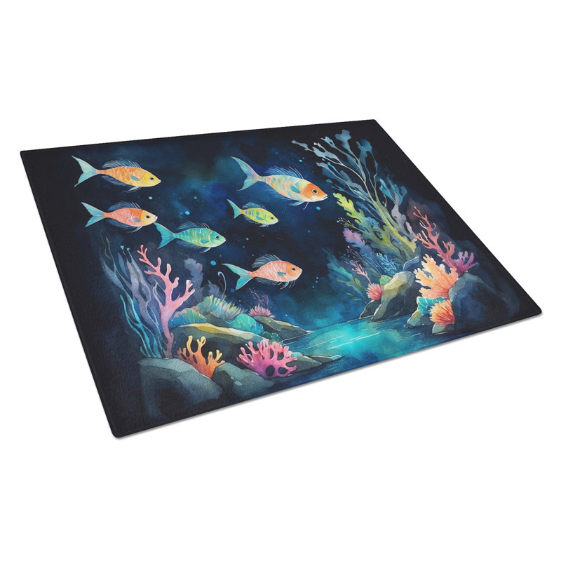 Planche à découper en verre bioluminescent