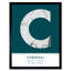 Chennai City Map Chennai Teal - Single Picture Frame Typography
