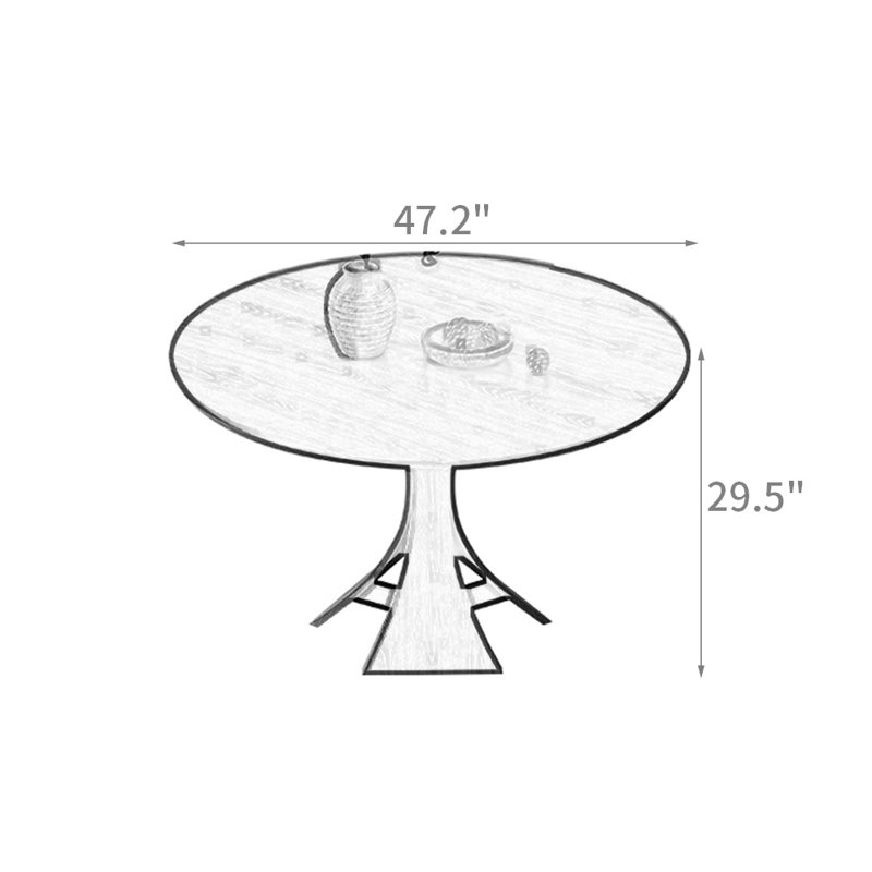 Temekia Ash Round Solid Wood Dining Table