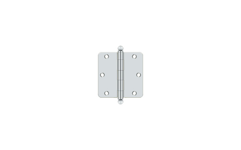 Steel Hinge, Polished Chrome