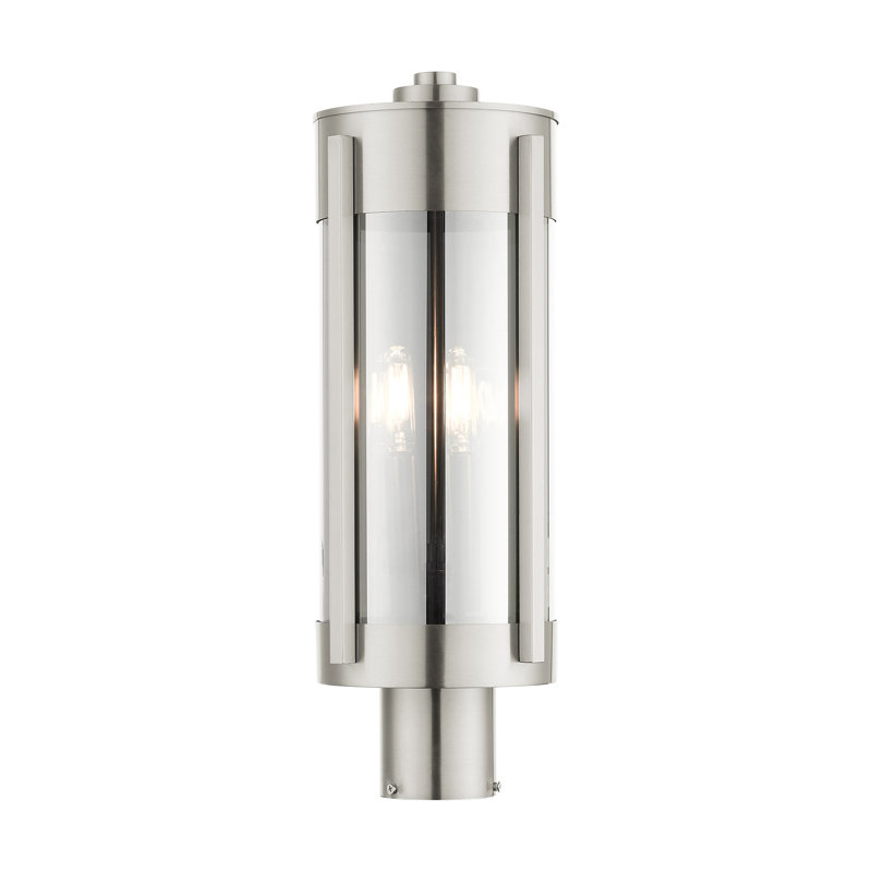Adia Mirrored Lantern Head, Brushed Nickel