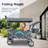 Push & Pull Utility Folding Wagon With Removable Canopy, Gray