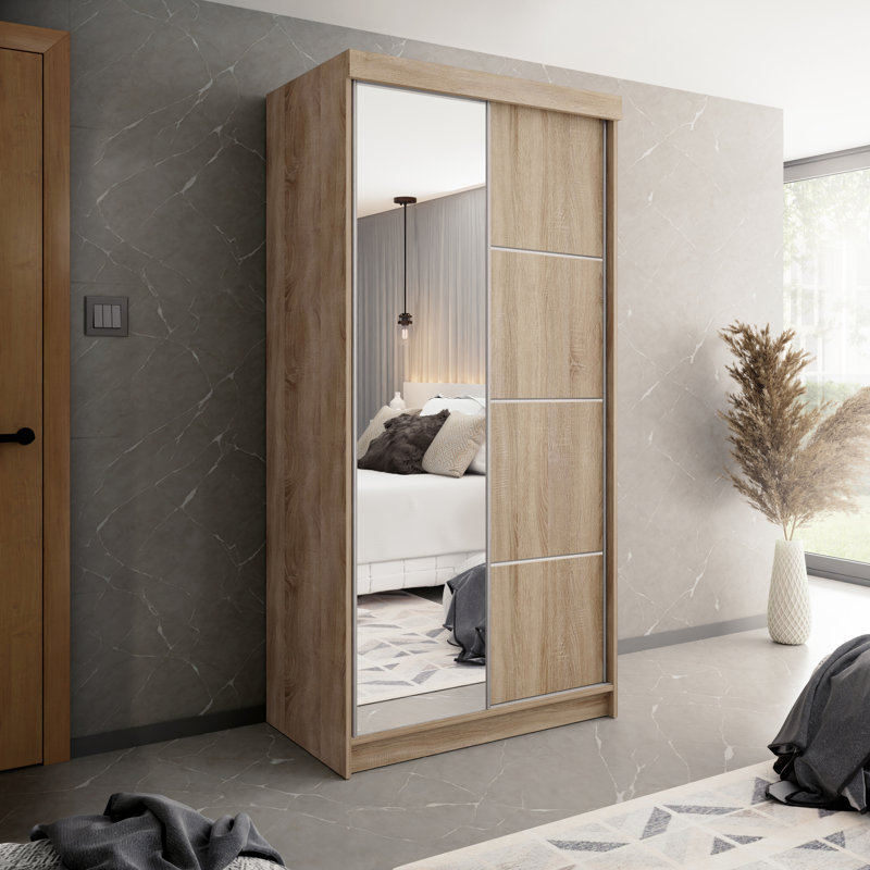 Albree 2 Door Wardrobe, Natural Wood