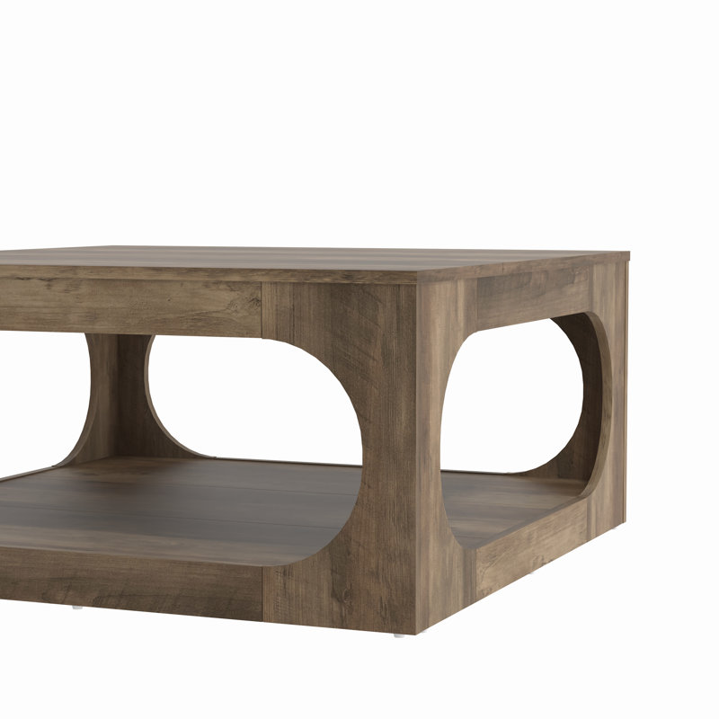 Chingford Transitional Coordinated 3 Piece Living Room Table Set, Knotty Oak