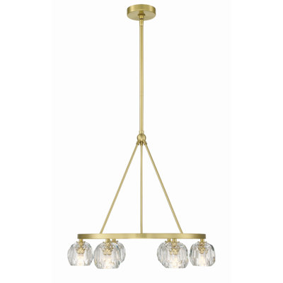 6 - Light Dimmable Wagon Wheel Chandelier
