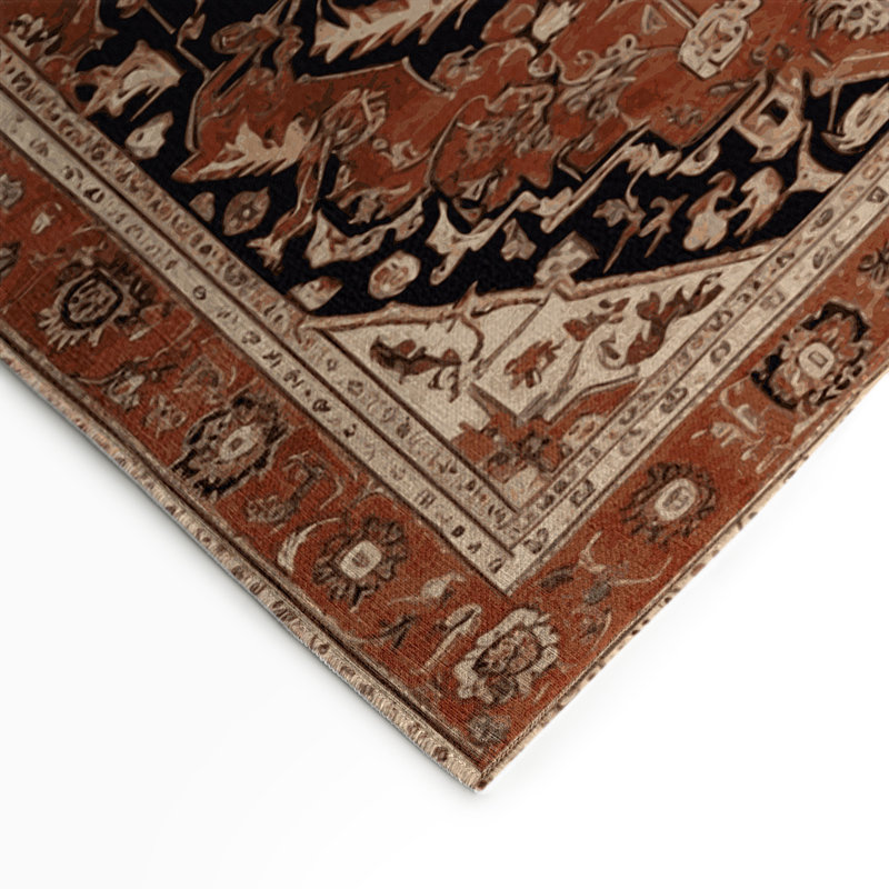 Tapis turc intérieur et extérieur brun, Rectangulaire 3 pi x 5 pi