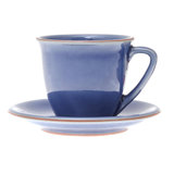 Novica Sublime Simplicity  Ceramic Cup And Saucer Set (Pair)