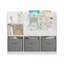 Bookcase with 3 fabric drawers