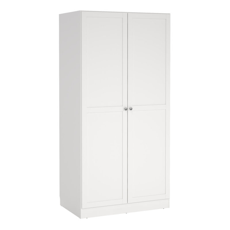Angeletta Manufactured Wood Wardrobe, White