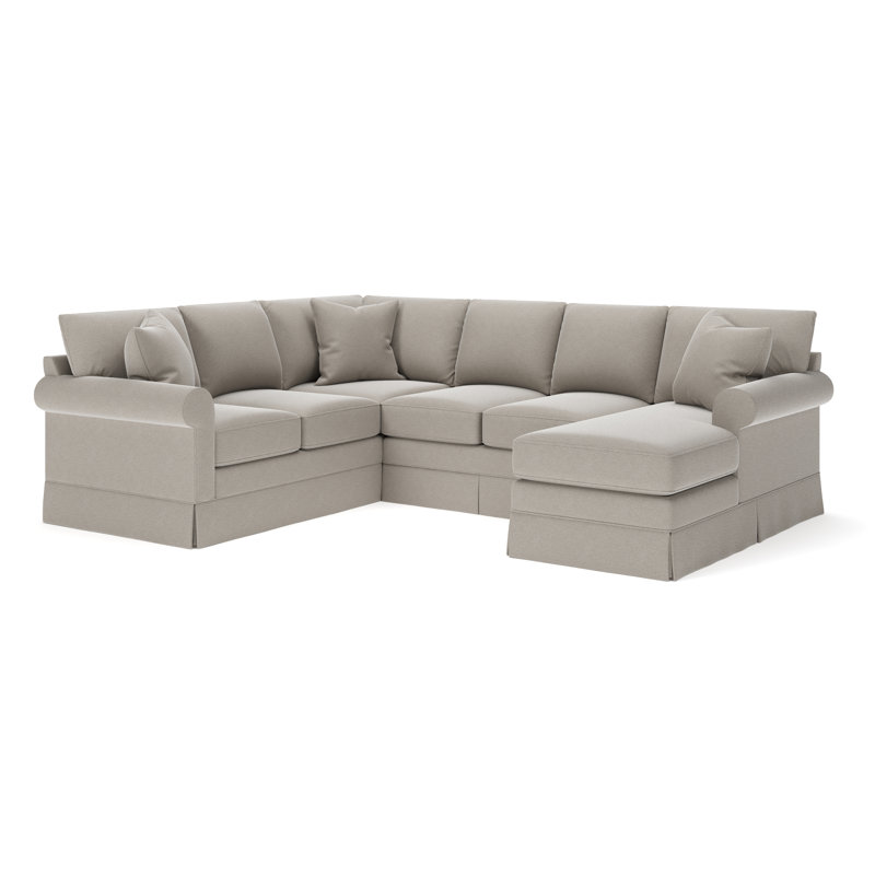 Canapé et chaise en U Friedman, Tissage natté lin Drusky Sustain®, Orienté à droite