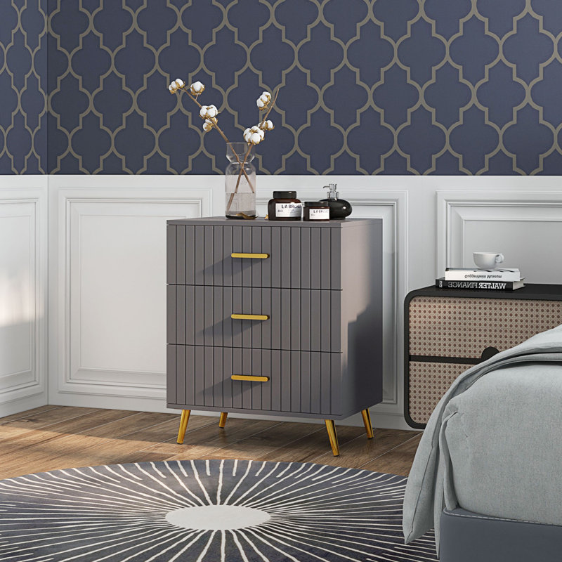 Corbinian 60cm W 3 - Drawer Chest of Drawers