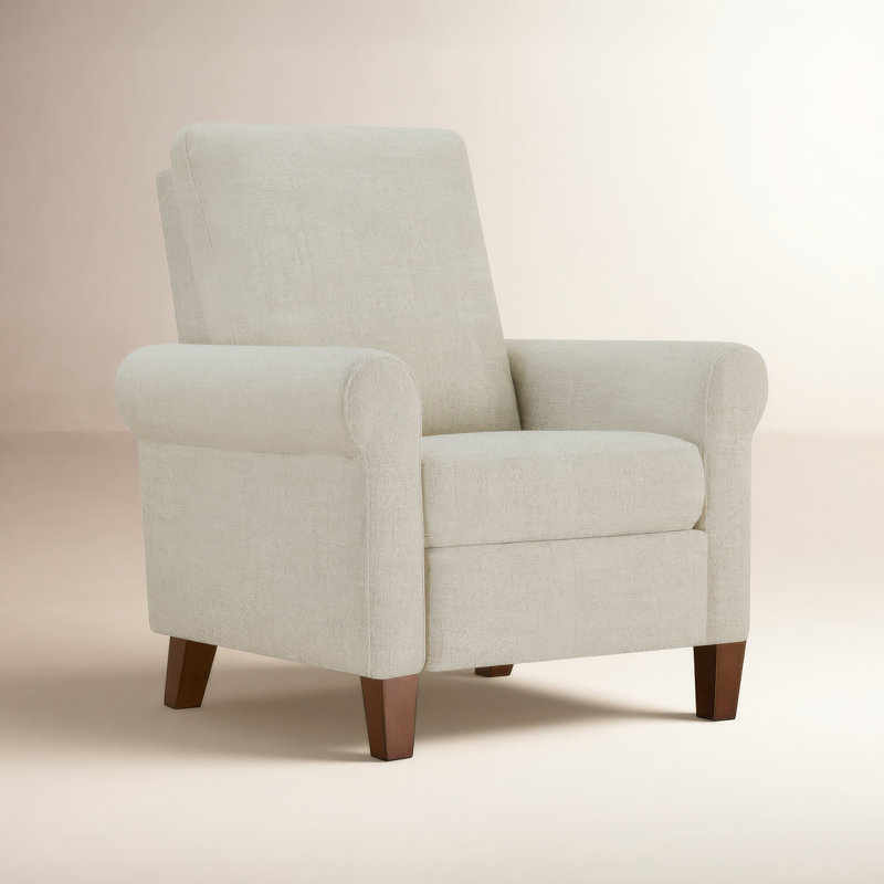 Eleanora Modern Upholstered  Recliner, Milo Linen