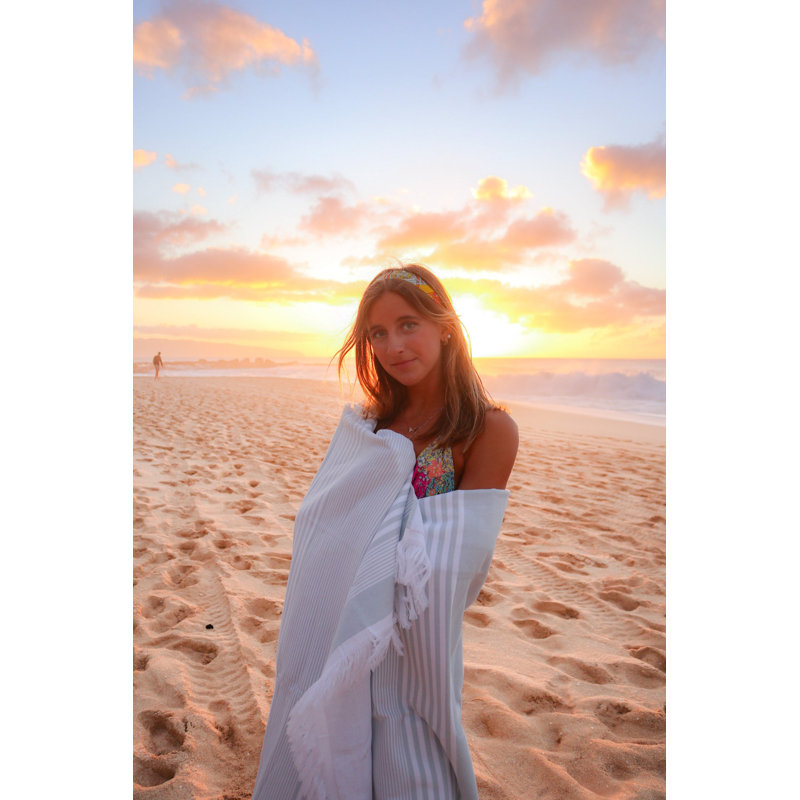 Sunset Beach Towels 1, Mineral Green