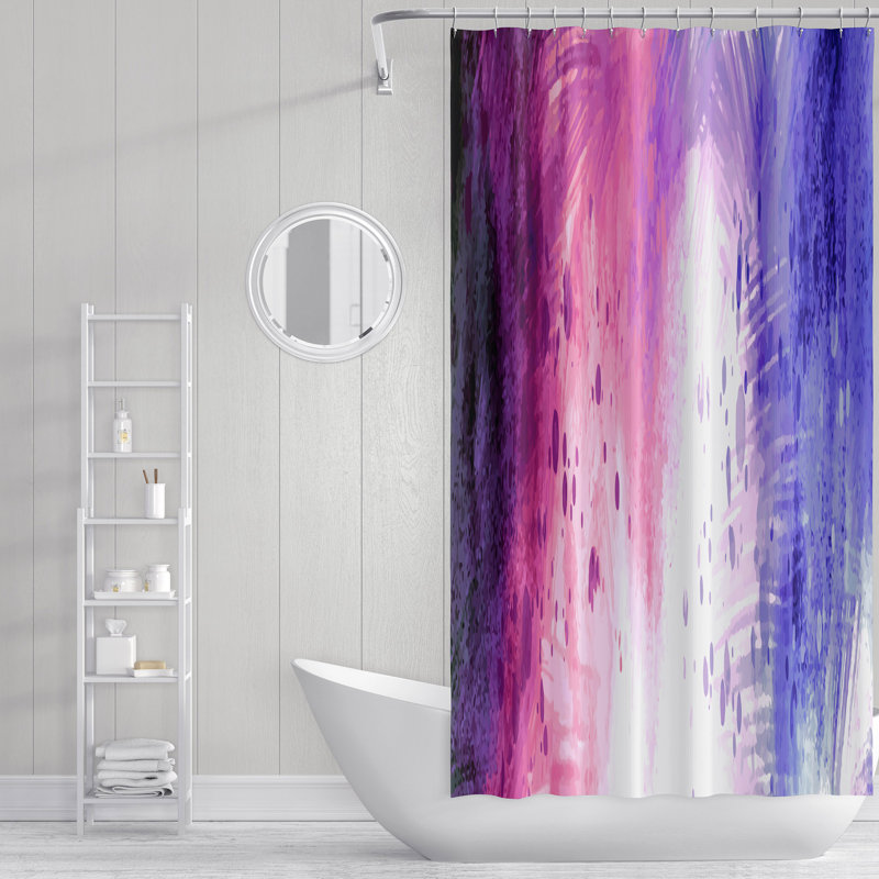 Abstract Shower Curtain, 93" H x 70" W