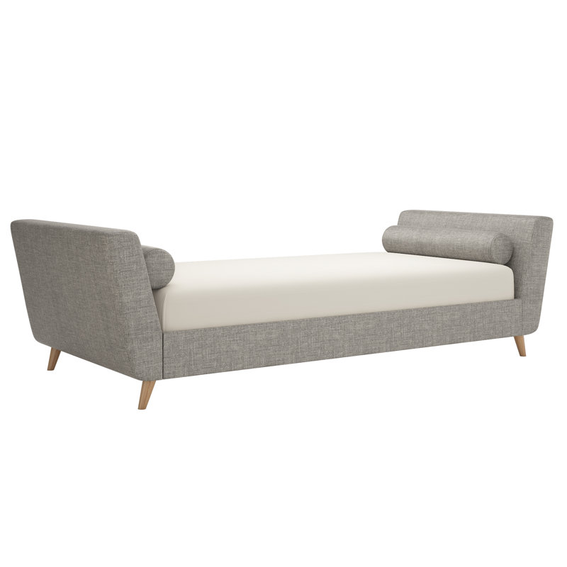 Lit de jour simple Forkey, Lin gris
