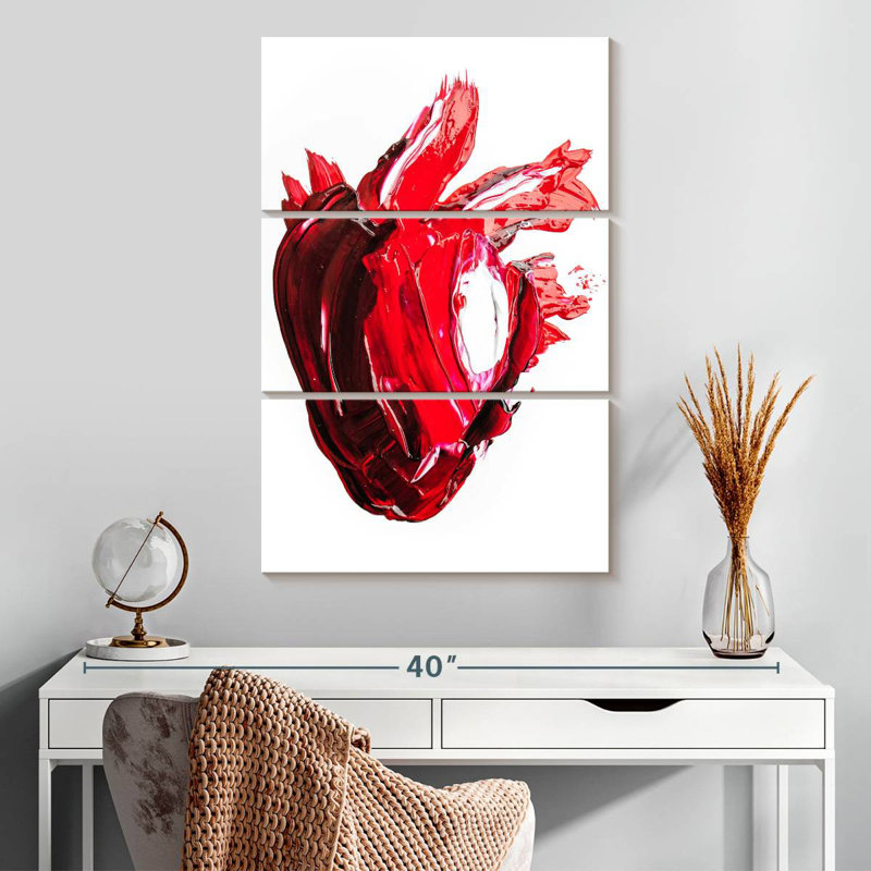 Kelan Abstract Human Heart, 32" H x 20" W