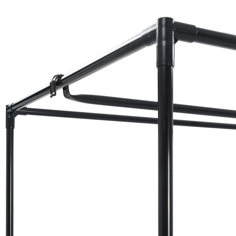 2 Door Wardrobe, Black