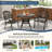 2- Person Patio Dining Table,Cast Aluminum Patio Table With Umbrella Hole