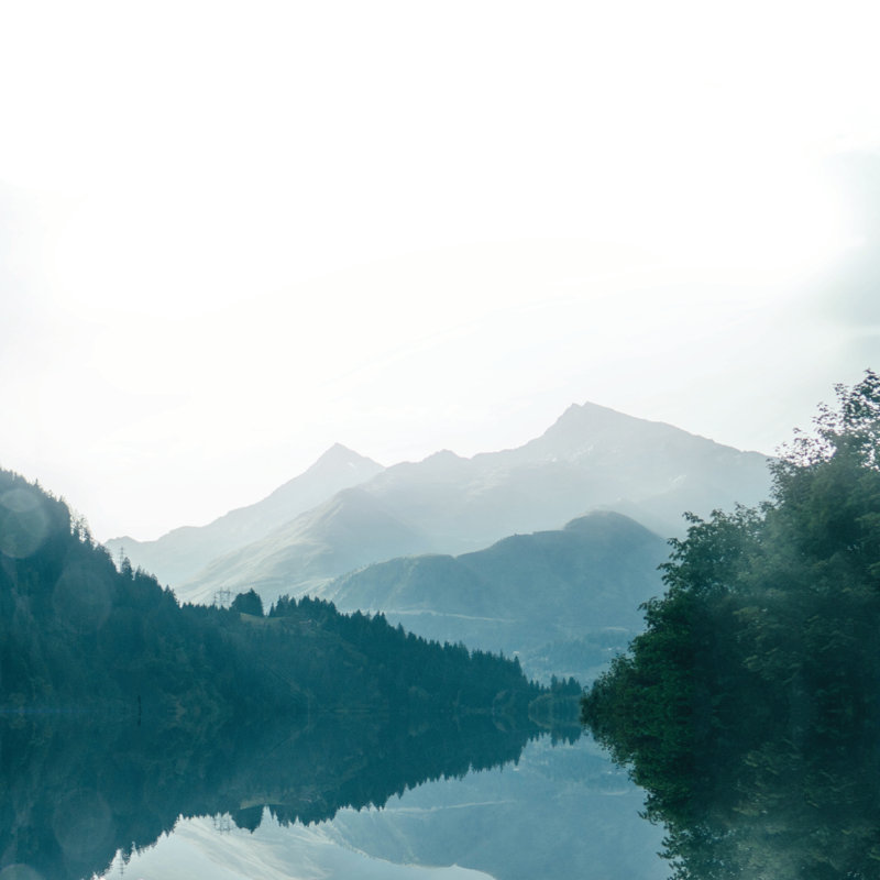 «Blue Mountain», reproduction de photo sur toile tendue, H 30 po x l 30 po