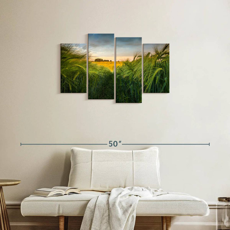 Harnek Green Wheat Field, 22" H x 36" W