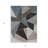 3' X 5' Blue Charcoal And Gray Geometric Washable Indoor Outdoor Area Rug