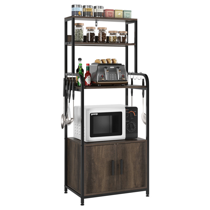 Dare 59.94cm Baker's Rack with Microwave Compatibility, Dark Brown