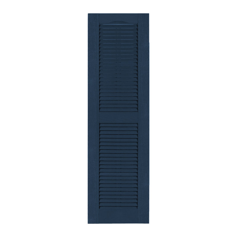 Volet à persiennes sur mesure avec dessus cathédrale, Bleu lunaire, 62", 12"