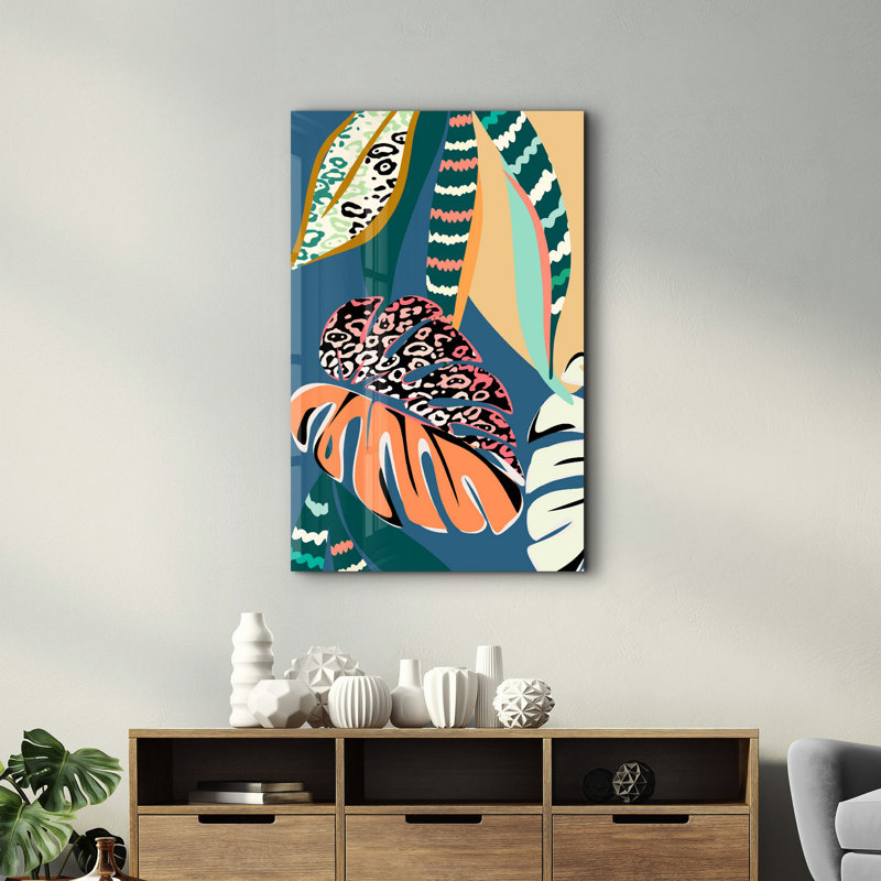 Élégante peinture murale en verre trempé de 13,8 po x 21,7 po | 100% verre trempé, épaisseur: 0,16 pouce | Imprimé UV pour des couleurs éclatantes | Parfait pour la décoration intérieure, le salon et les espaces de bureau