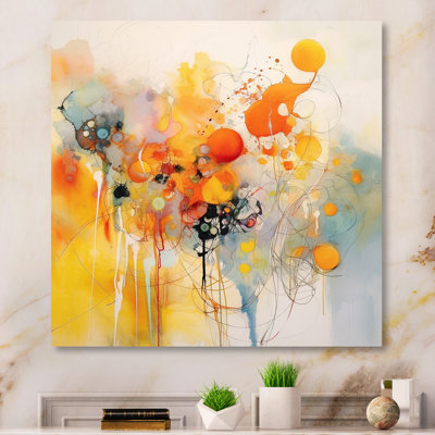 Tourbillons de couleur orange et jaune III