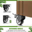 73"H×35"W Metal Planter Box with Trellis with Wheels-1966247494-1966247489