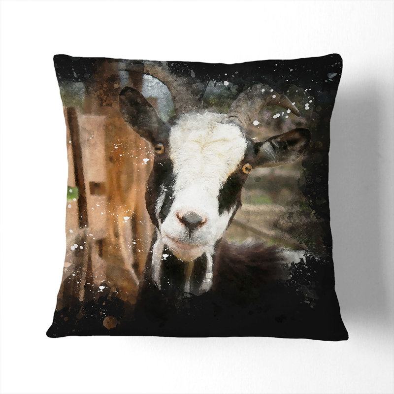 Goat Vol.1 Paint Splash Square Throw Cushion, 40cm H x 40cm W x 15cm D