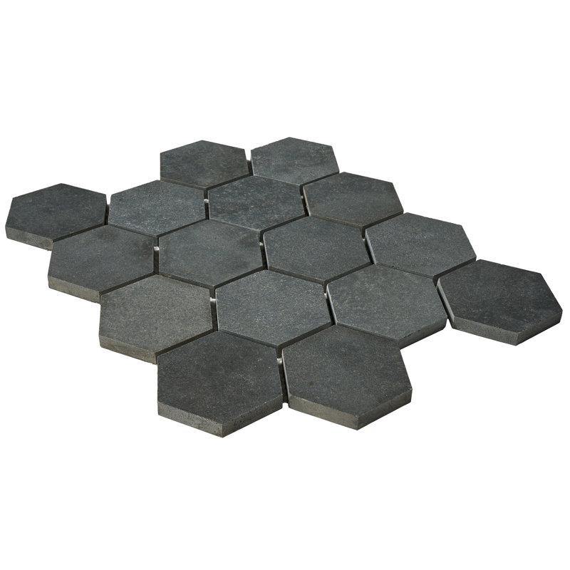Carreau de mosaïque pour mur et plancher nid d'abeille 3 po x 3 po Hex