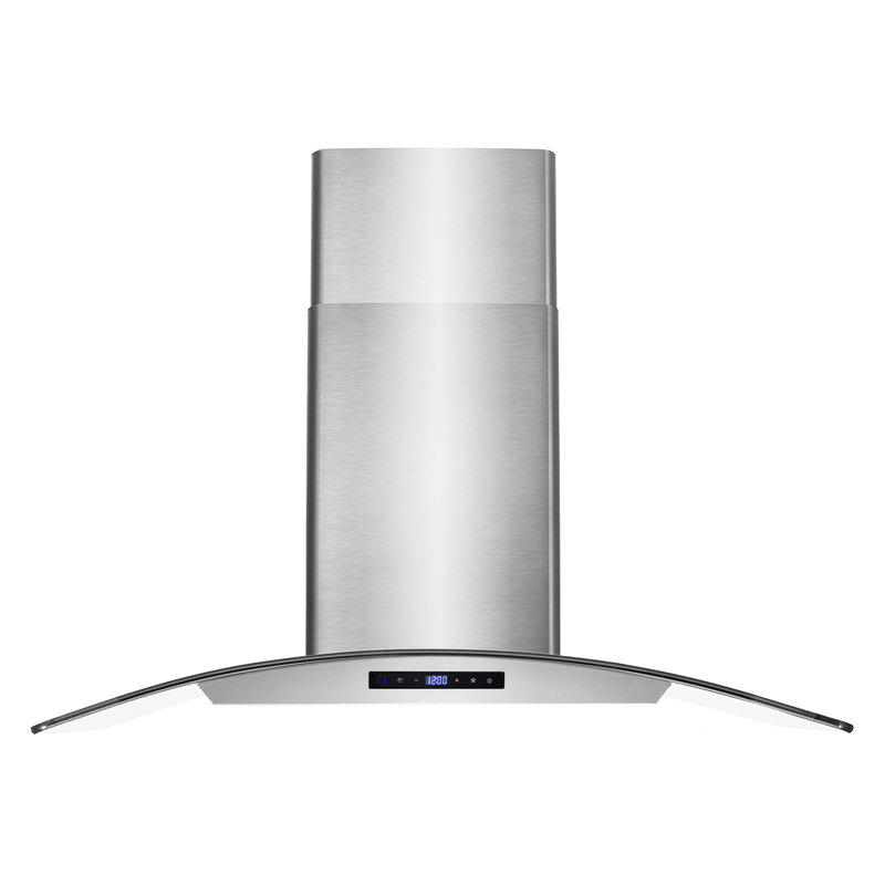 Cosmo 36 in. Vista Collection Ductless Wall Mount Range Hood, Touch Controls, LED Lights, Permanent Filters, Stainless Steel