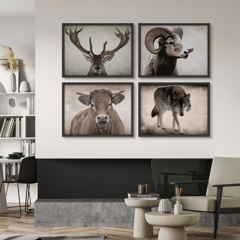 «Rustic Brown Farmhouse», reproduction d'art encadrée, affiche, salle de bain, petit art mural, Noir, noir, noir, noir