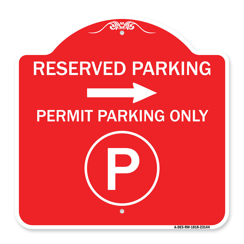 Signmission Designer Series Sign - Reserved Parking - Permit Parking ...