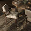 Chaise de salle à manger rembourrée en polyester DEIDRE-123141194