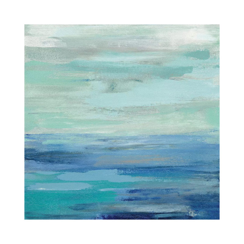 «Sunset Beach II» par Silvia Vassileva - impression, H 26 po x l 26 po x P 1,5 po, Toile tendue, Aucun mat