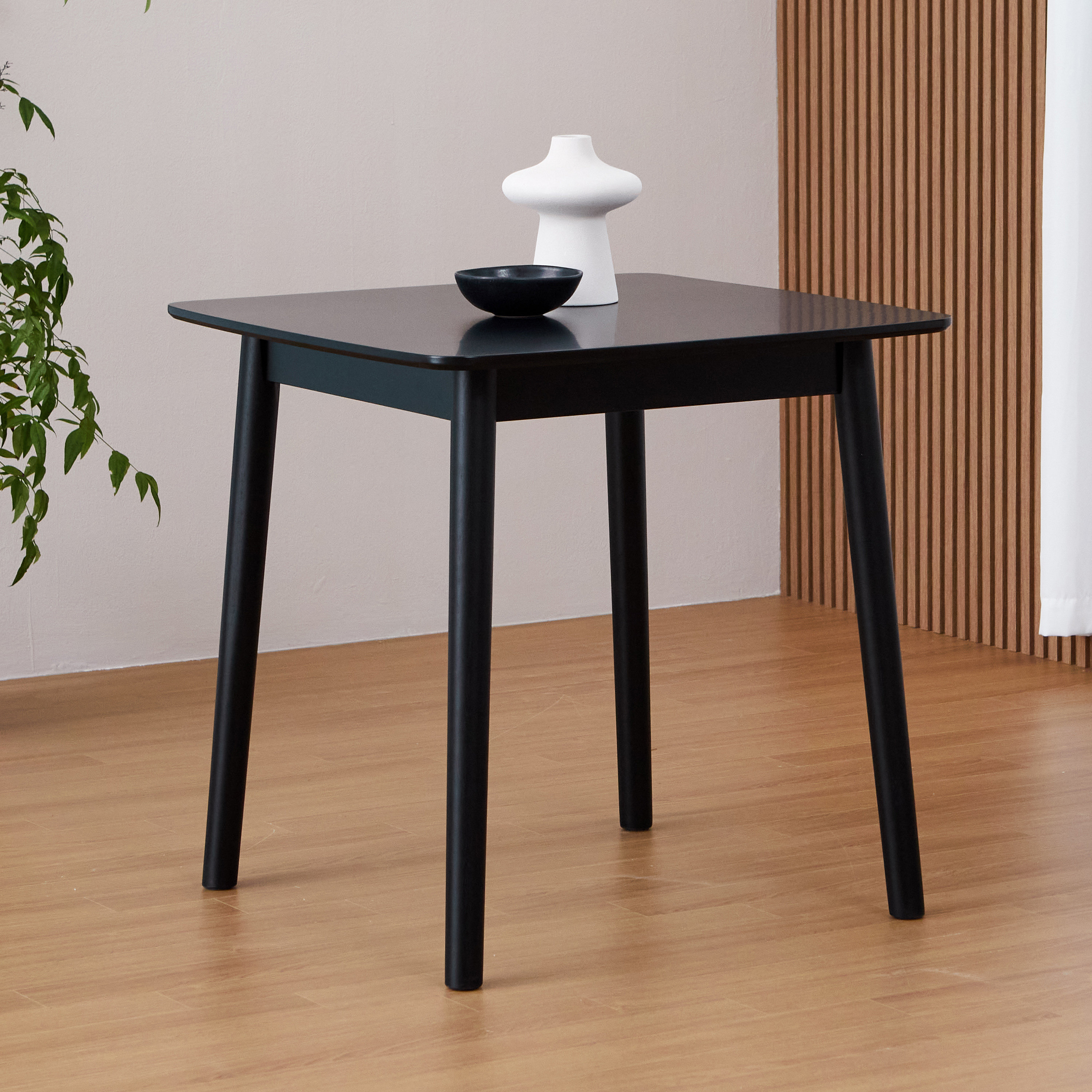 Small black square online dining table