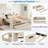 Upholstered Daybed With Storage Shelves, Desk, Charging Station And Trundle-928146524
